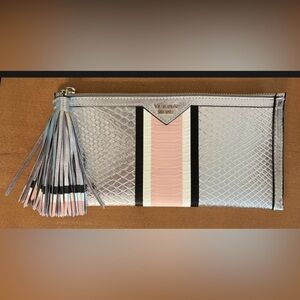 Victoria’s Secret Luxe Python Wallet Striped Snake Clutch Bag